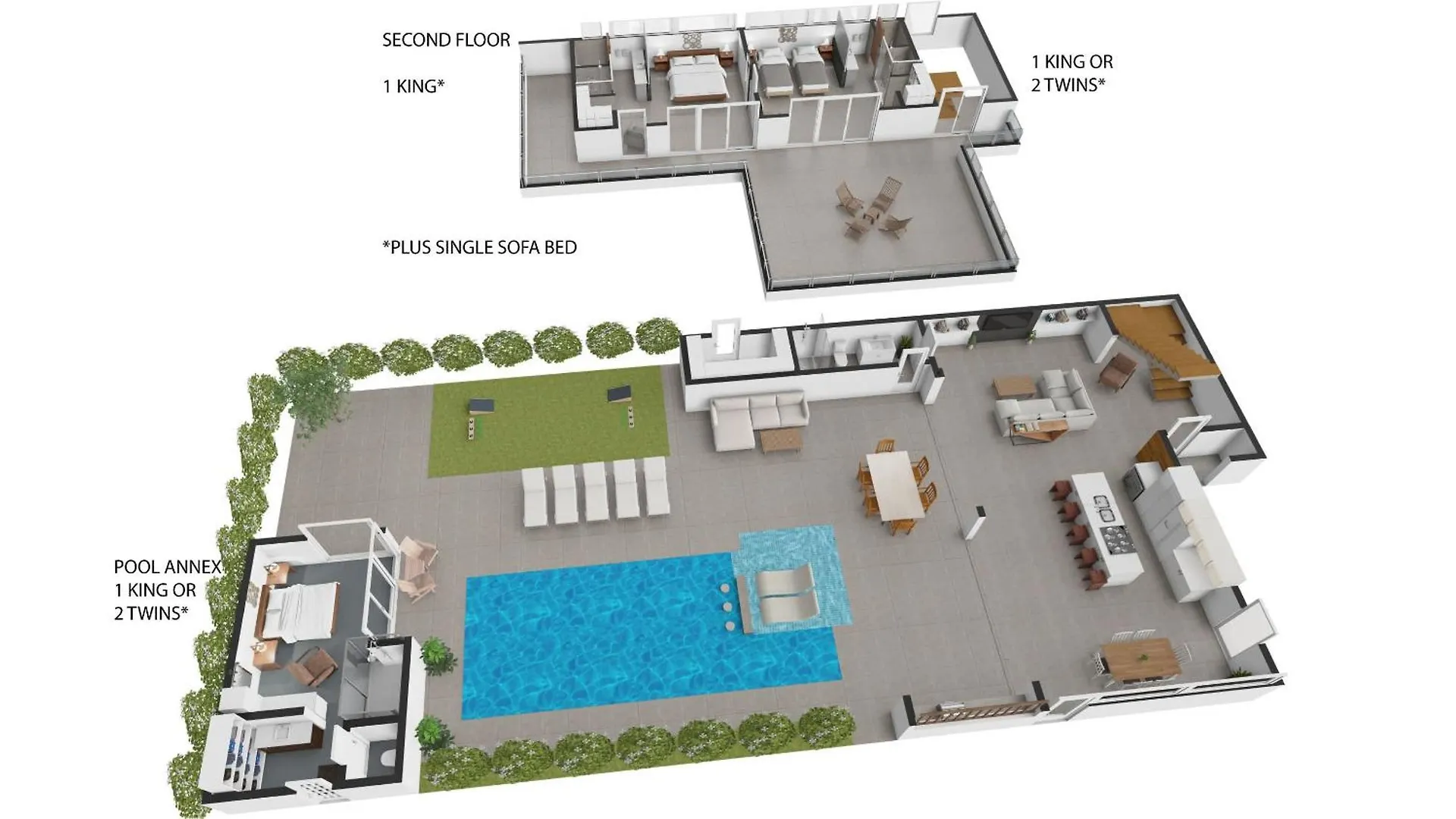 Beachside 3 Bedroom Villa With Pool And Resort Amenities - White Villas - V4 Long Bay